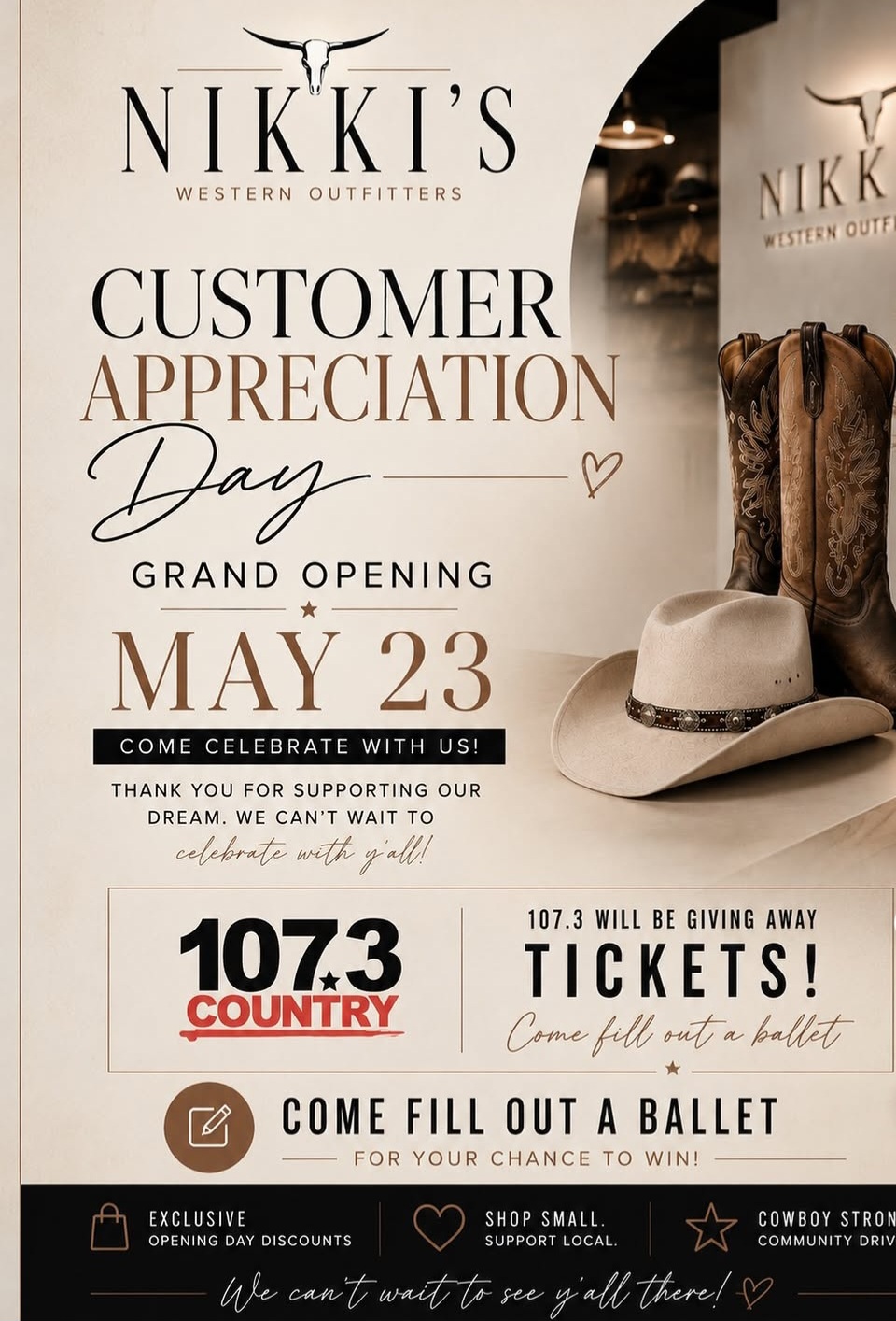 Nikki’s Western Outfitters Grand Opening