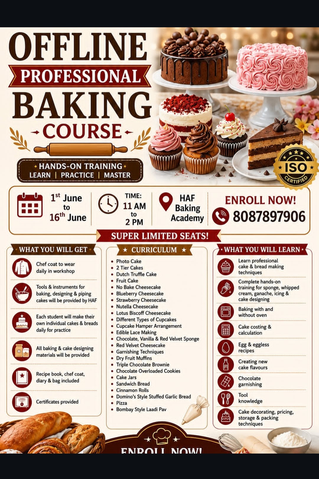 Offline Professional Baking Course – Admissions Open at HAF Baking Academy