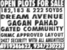 🏡 Open Plots for Sale – Dream Avenue, Gagan Pahad