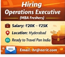 Operations Executive (MBA Freshers)