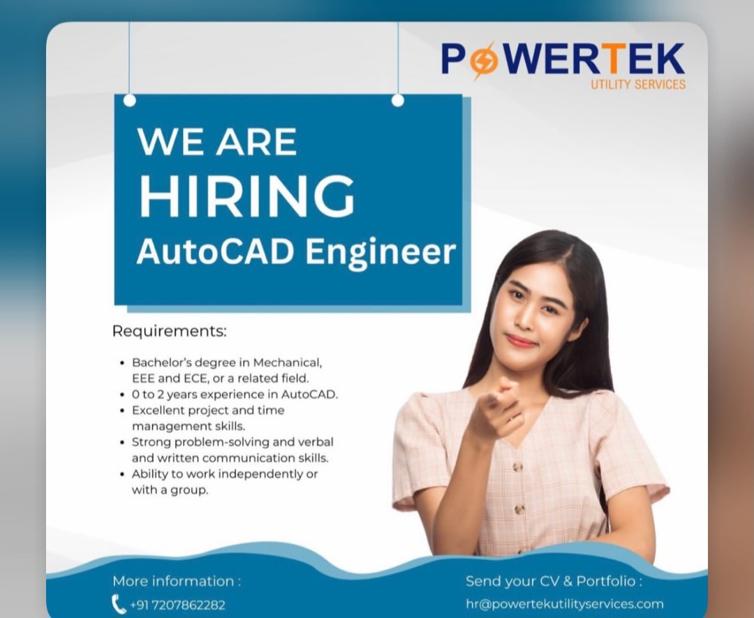PØWERTEK Utility Services – Hiring AutoCAD Engineer