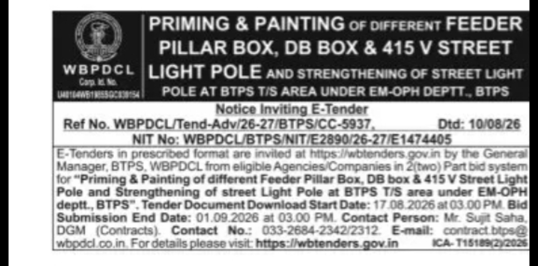 Priming & Painting of Feeder Pillar, DB Boxes & Street Light Poles