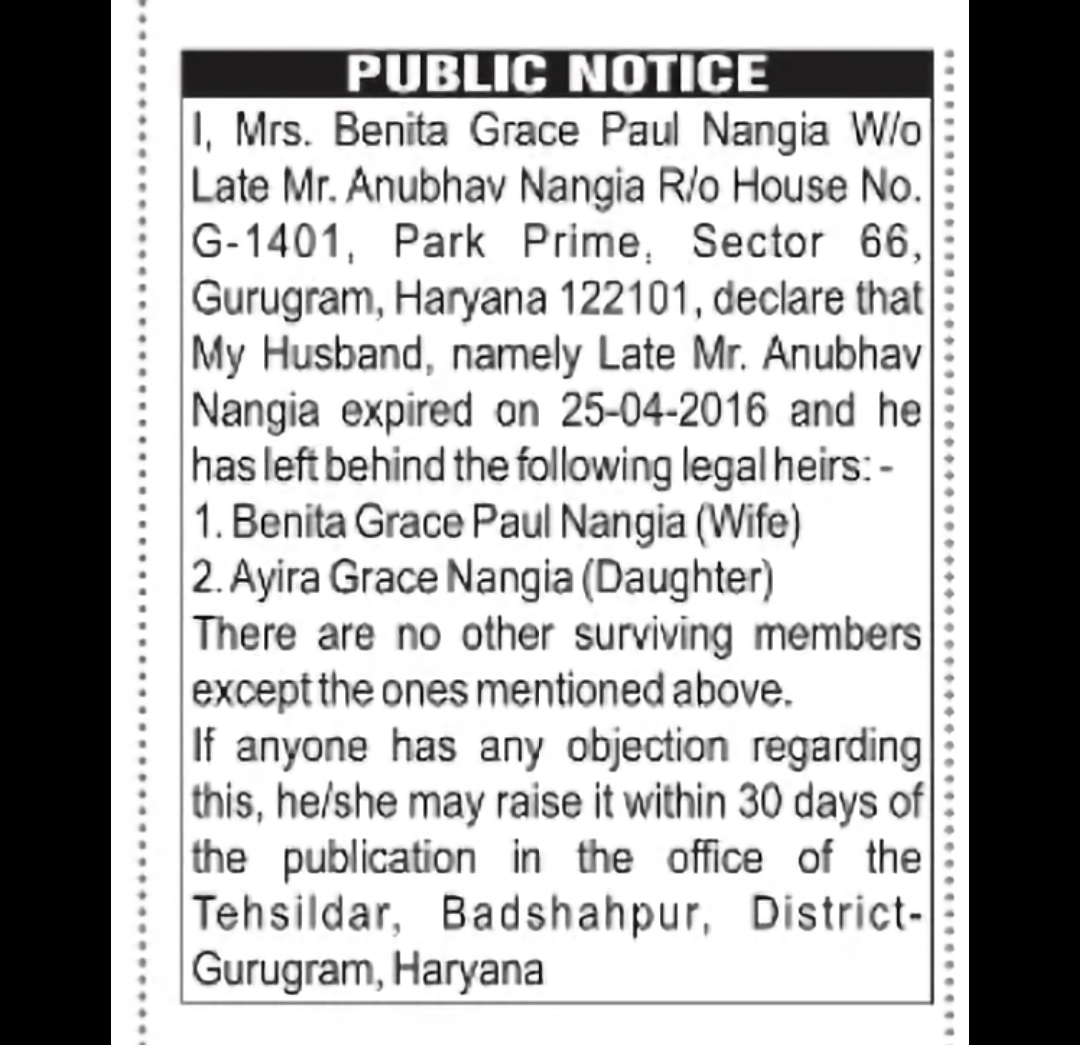 PUBLIC NOTICE