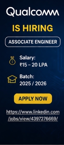 🚀 Qualcomm Hiring – Associate Engineer