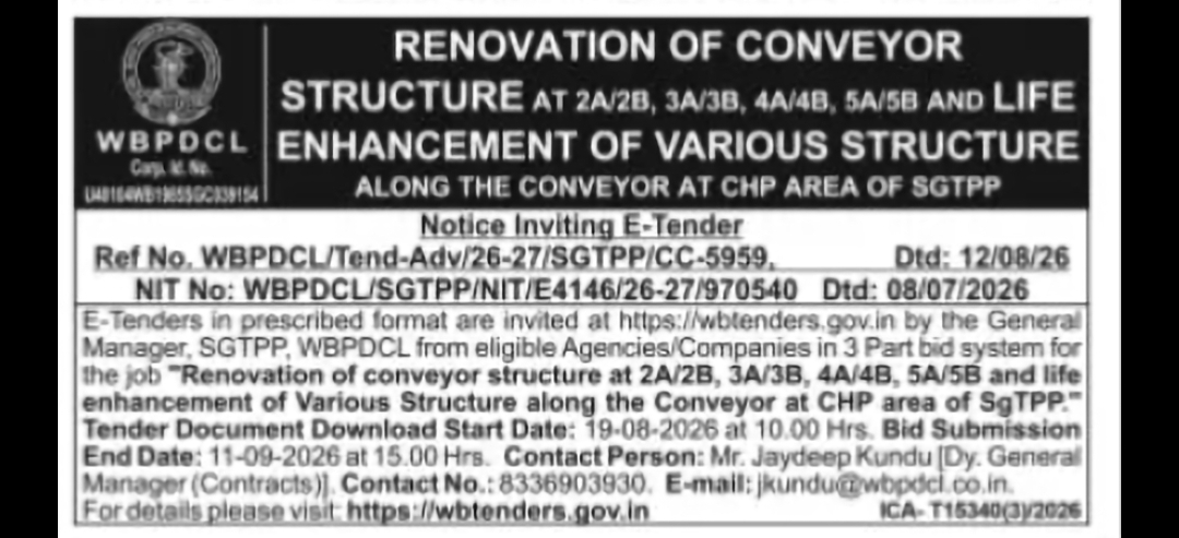 Renovation of Conveyor Structures and Life Enhancement – SGTPP