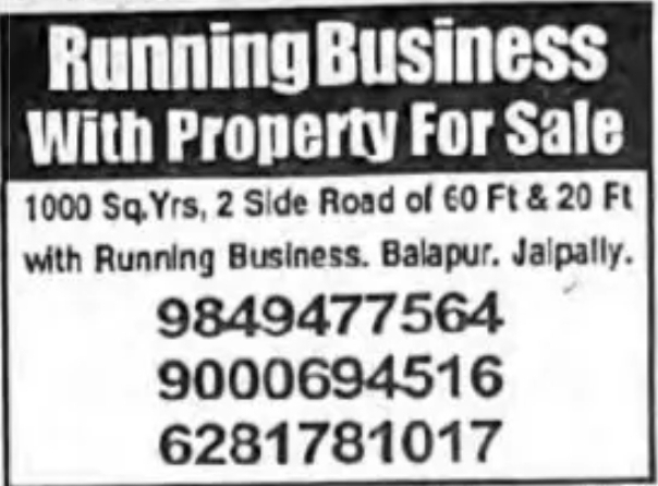 Running Business Property for Sale