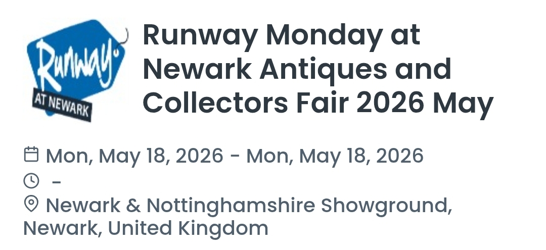 Runway Monday at Newark Antiques and Collectors Fair 2026 May