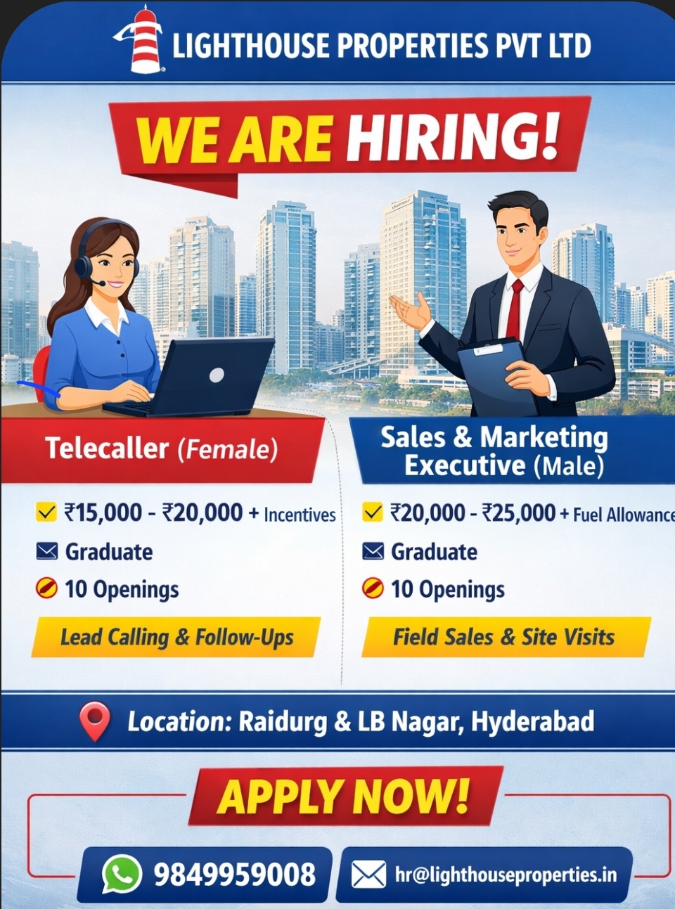 Sales & Marketing Executive (Male)