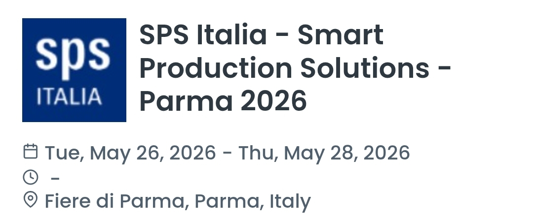SPS Italia - Smart Production Solutions - Parma 2026
