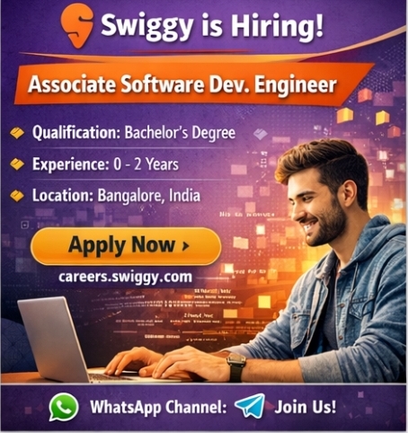 💻 Swiggy Hiring – Associate Software Development Engineer
