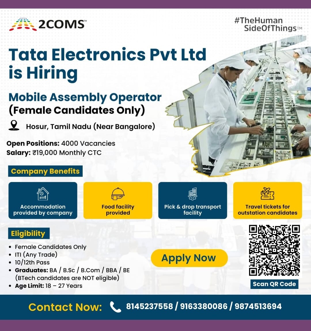 Tata Electronics Pvt Ltd is Hiring