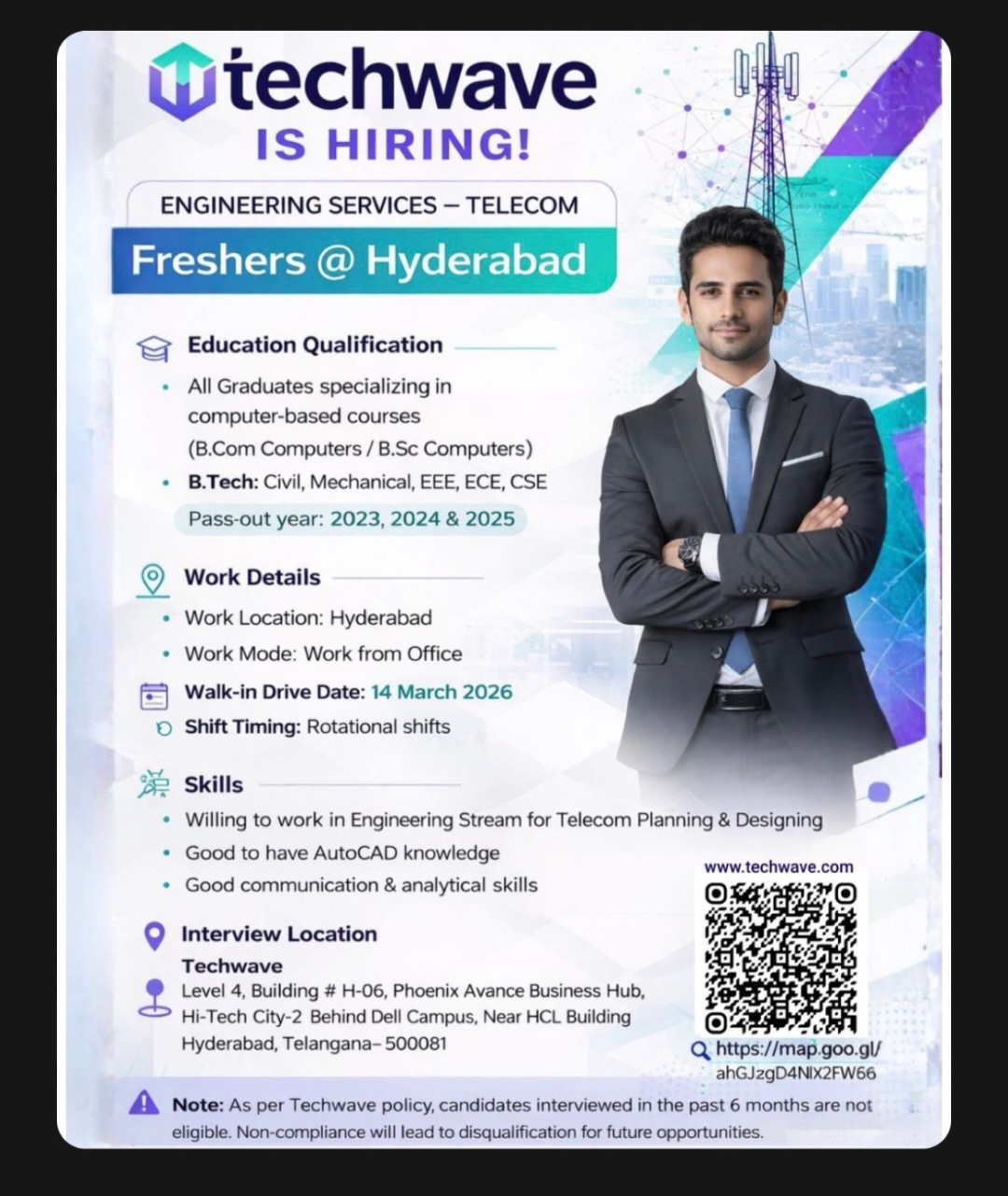📢 Techwave Walk-In Drive for Freshers – Hyderabad
