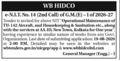 Tender for Operational Maintenance of TU-142 Aircraft and Housekeeping Services