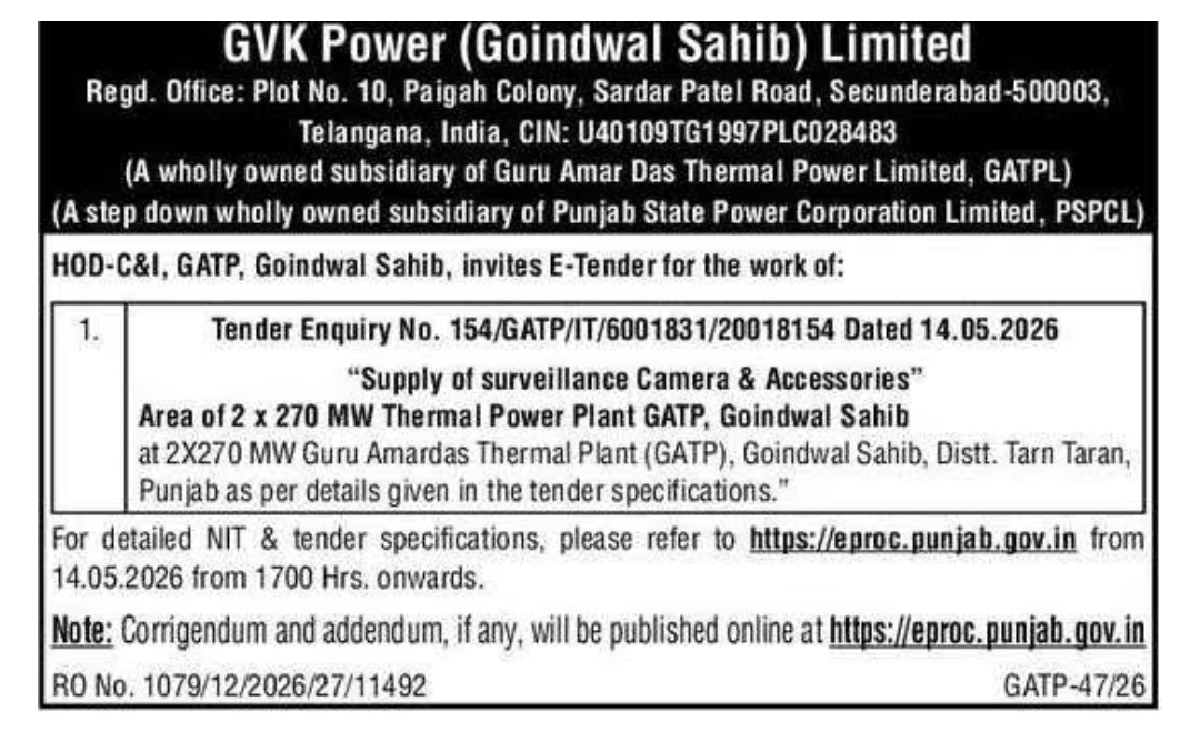 Tender Notice.