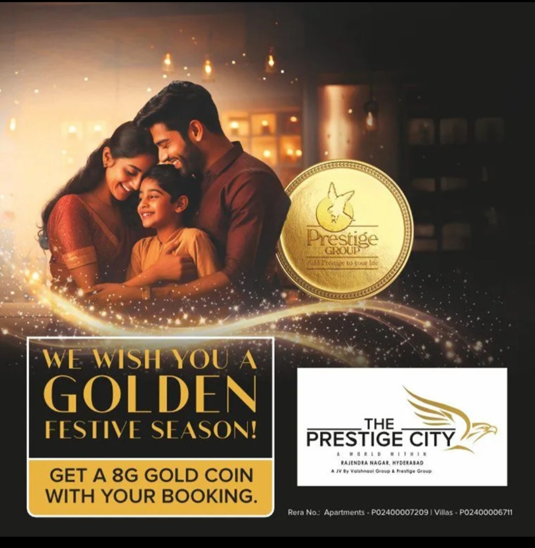 The Prestige City At Rajendra Nagar, Budvel, Hyderabad 2.5, 3, 3.5 & 4 BHK Apartments Starts At ₹ 1.27 Cr*