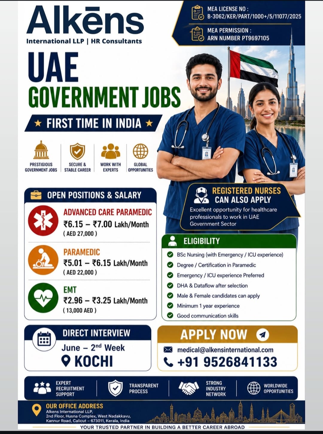 UAE Government Healthcare Jobs – Direct Recruitment (India)