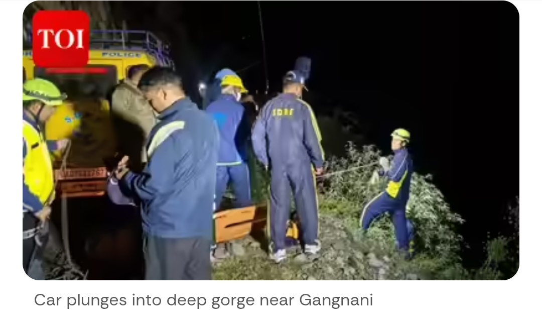 Uttarkashi car accident: 2 dead, 5 injured after car plunges into gorge near Gangnani