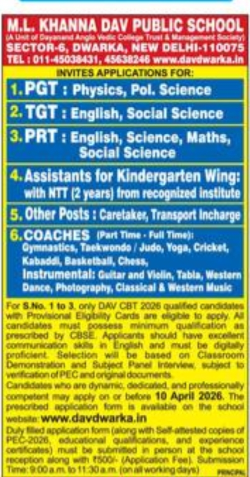 various teaching and non-teaching positions.