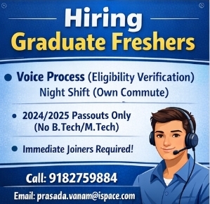 Voice Process – Freshers Hiring