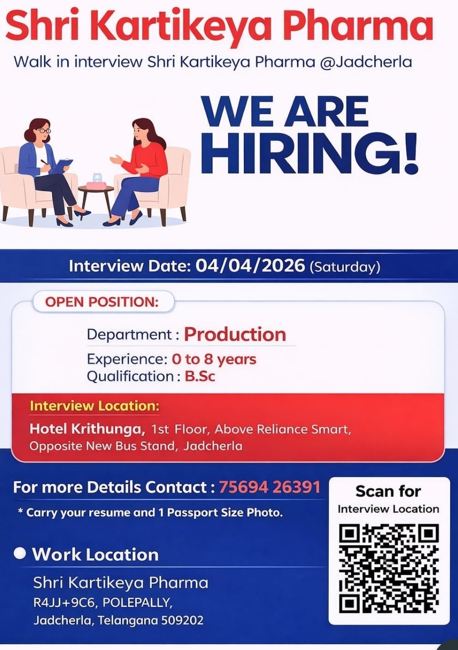 📢 Walk-In Drive Alert!