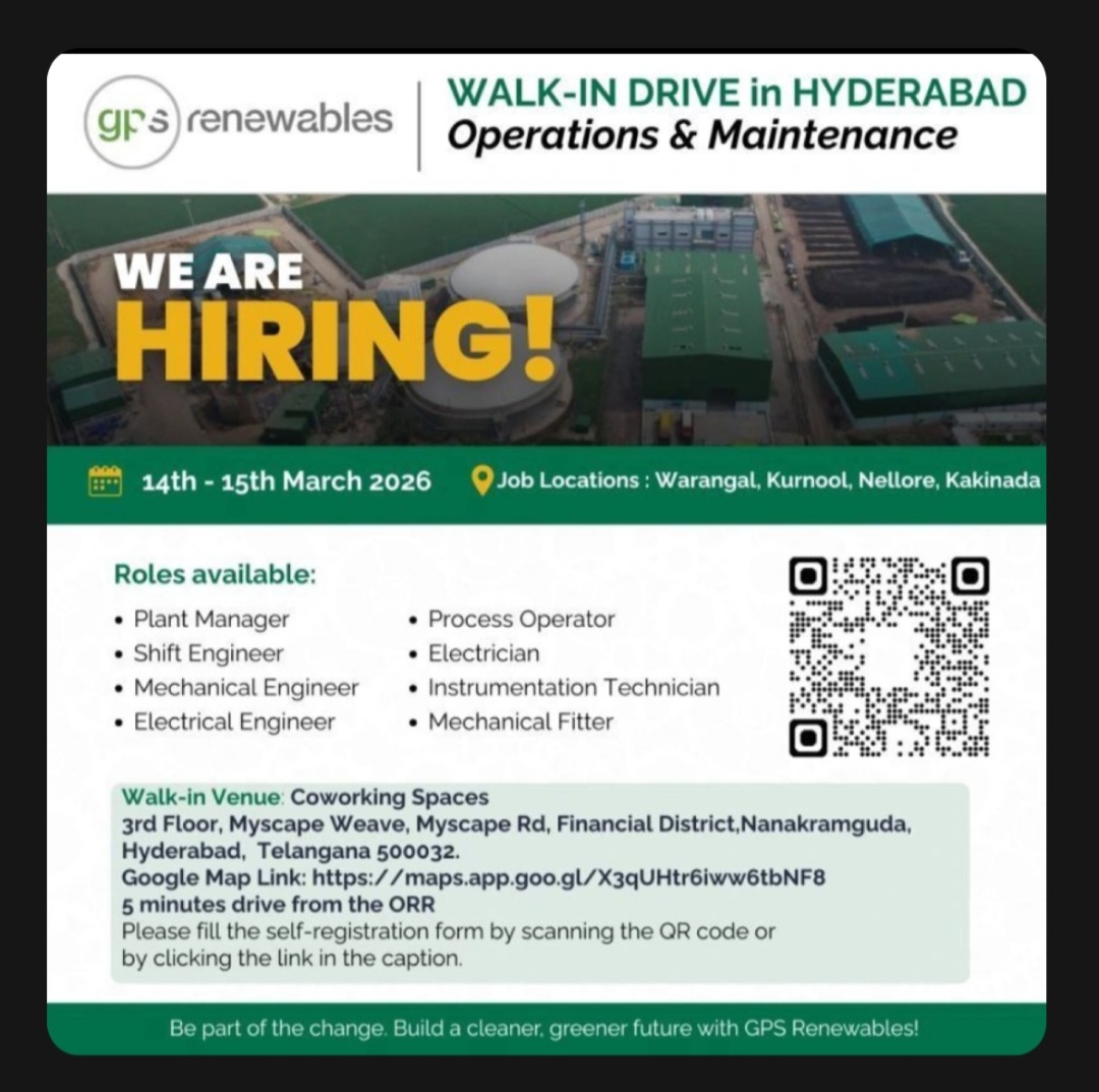 Walk-In Drive – GPS Renewables (Hyderabad)
