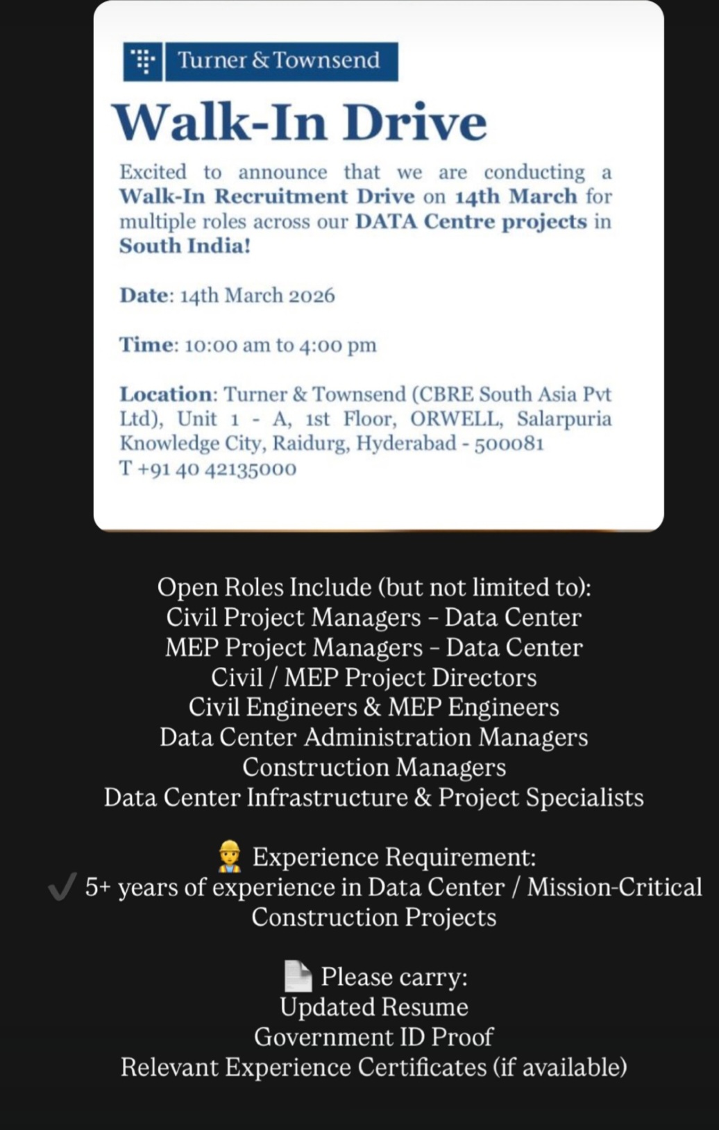 Walk-In Drive – Turner & Townsend