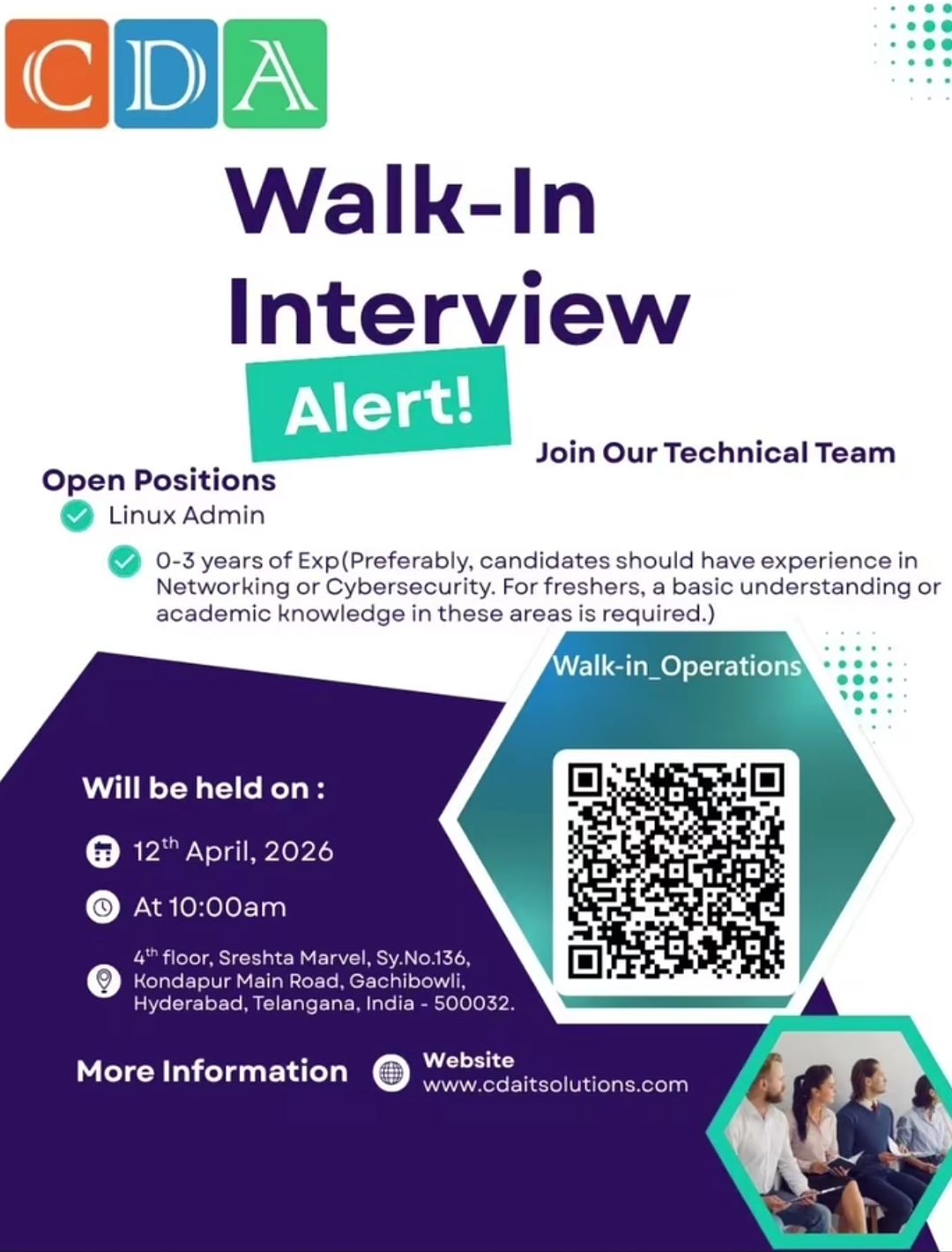 🚨 Walk-In Interview Alert!