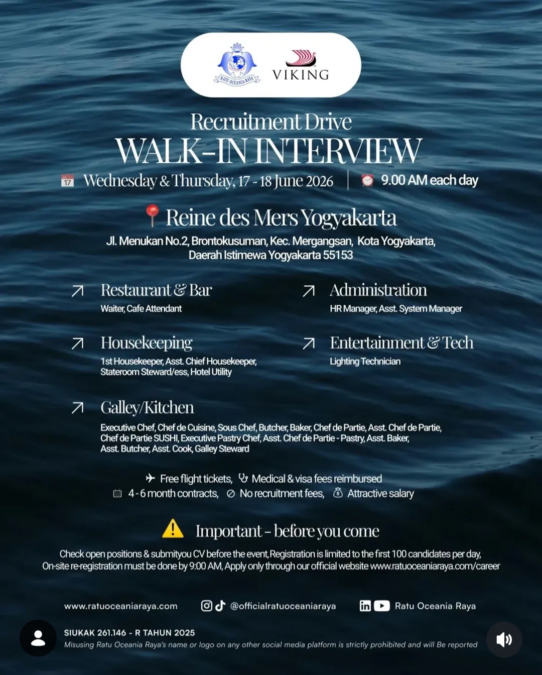 WALK-IN RECRUITMENT DRIVE
