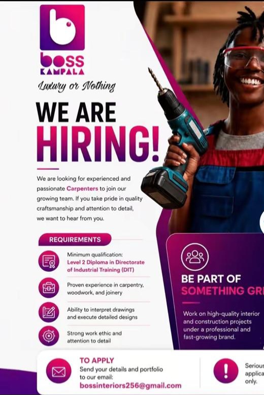 WE ARE HIRING – CARPENTERS