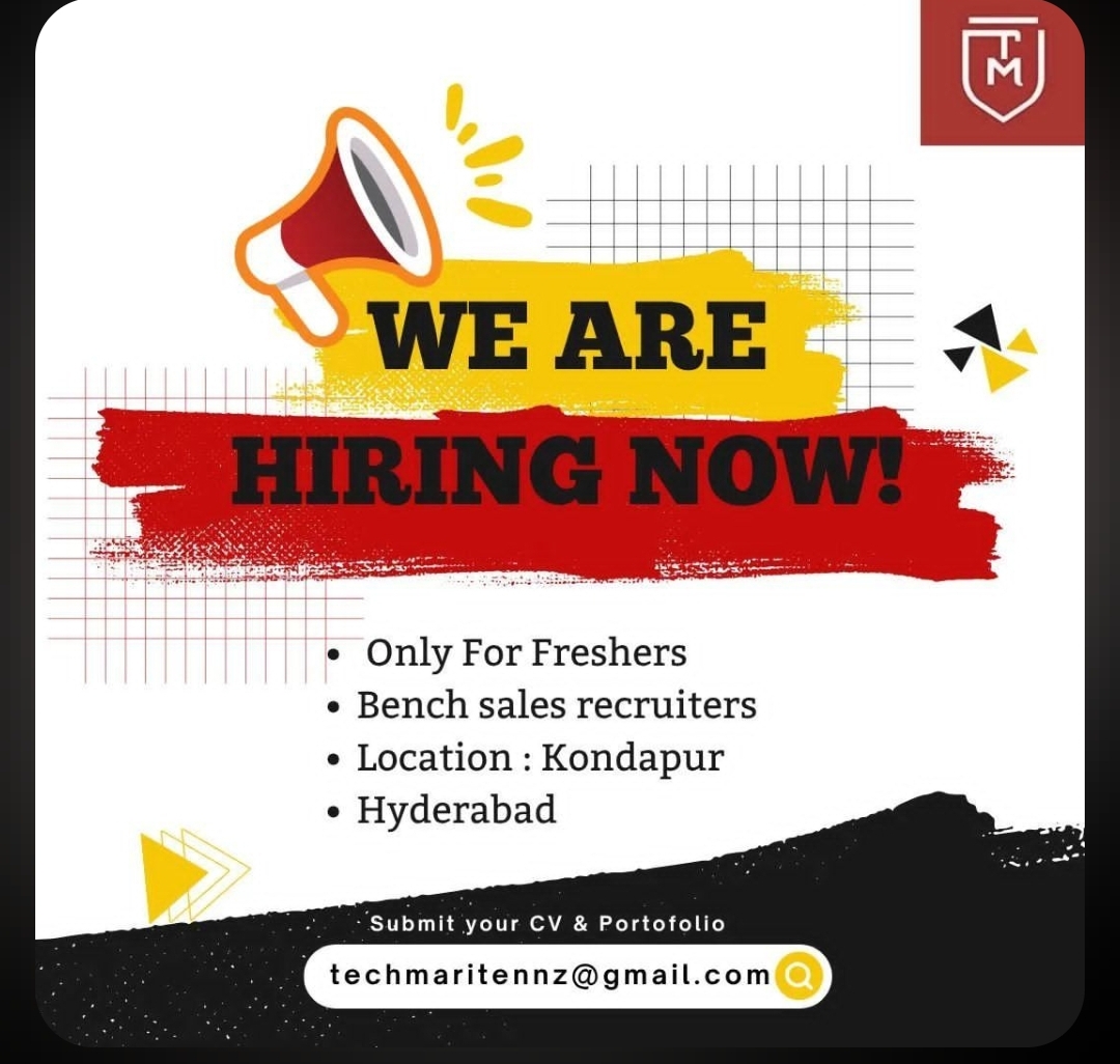 🚀 WE ARE HIRING – FRESHERS ONLY! 🚀