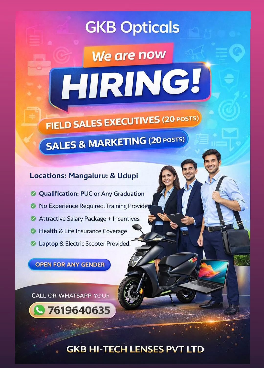 WE ARE HIRING – GKB OPTICALS 👓✨