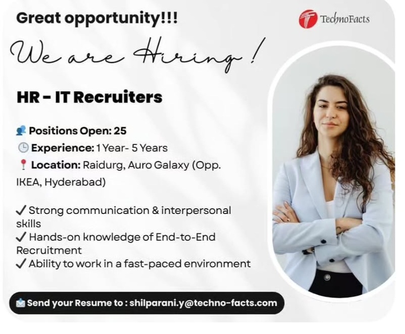 🚀 We Are Hiring – HR IT Recruiters!