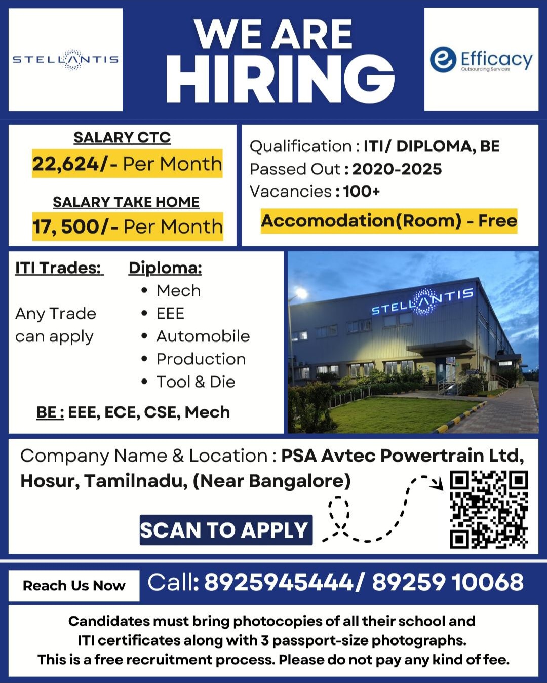 WE ARE HIRING – STELLANTIS | PSA Avtec Powertrain Ltd
