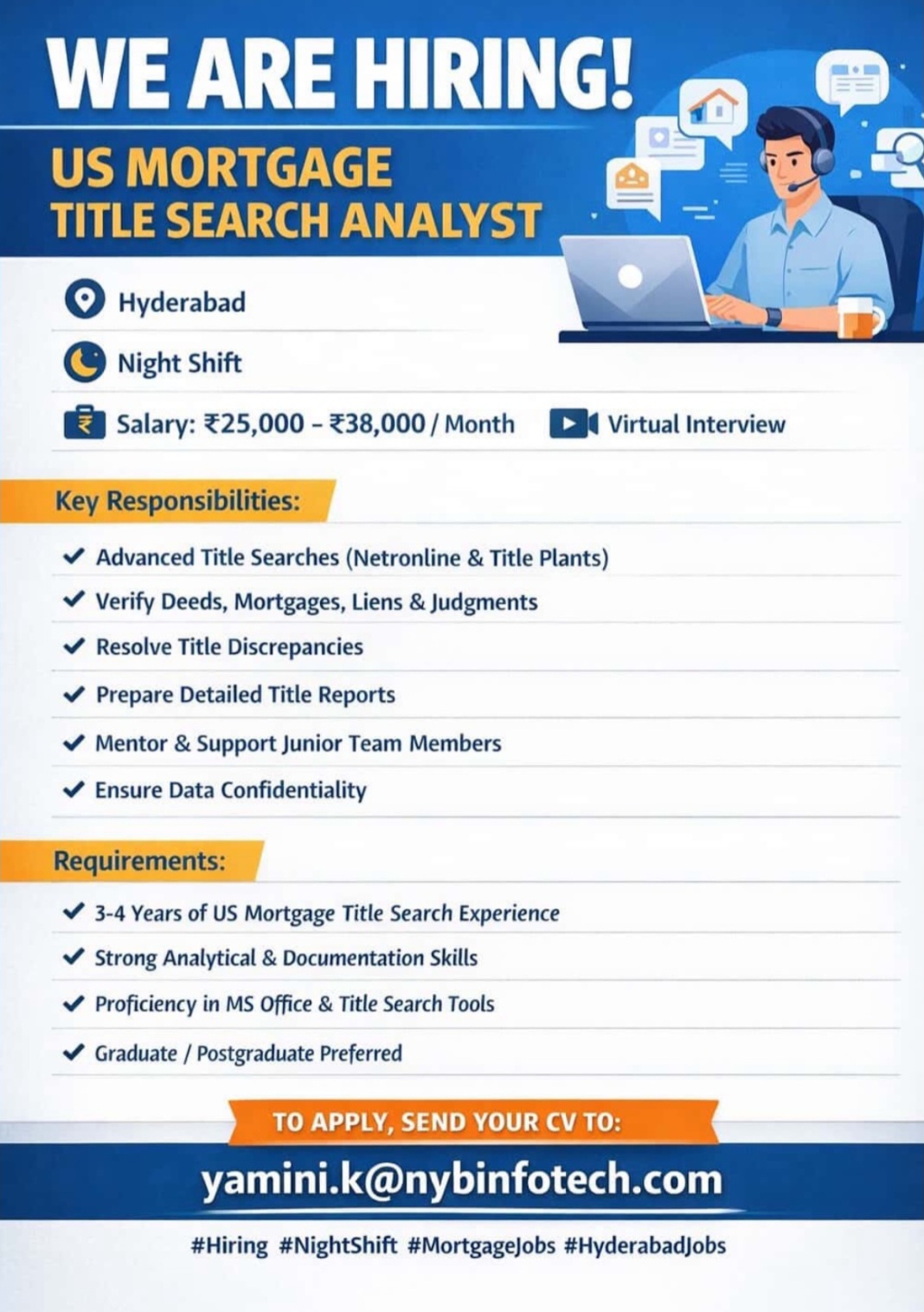 🚨 WE ARE HIRING – US Mortgage Title Search Analyst