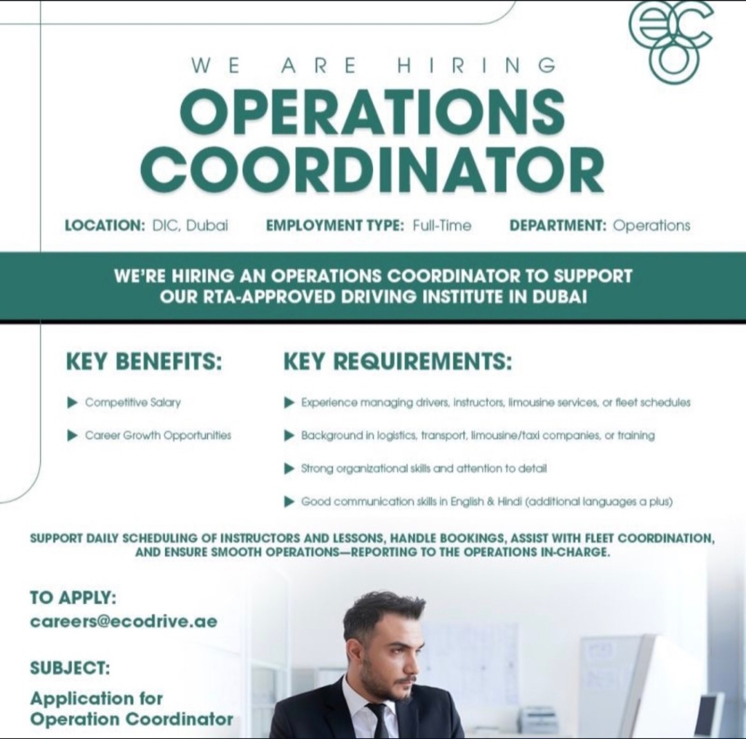 WE AREHIRING OPERATIONS COORDINATOR