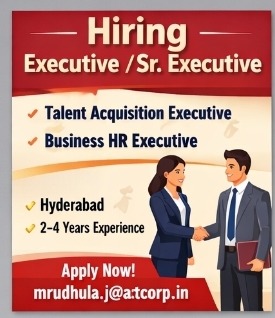We have openings for Executive/Sr. Executive positions in the HR team at ACT Hyderabad: