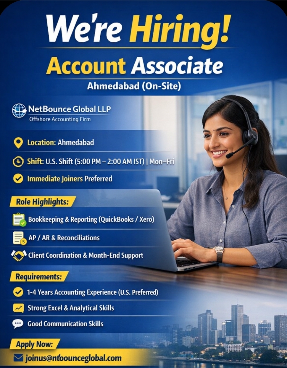 🚀 We’re Hiring: Account Associate | Ahmedabad (On-Site)