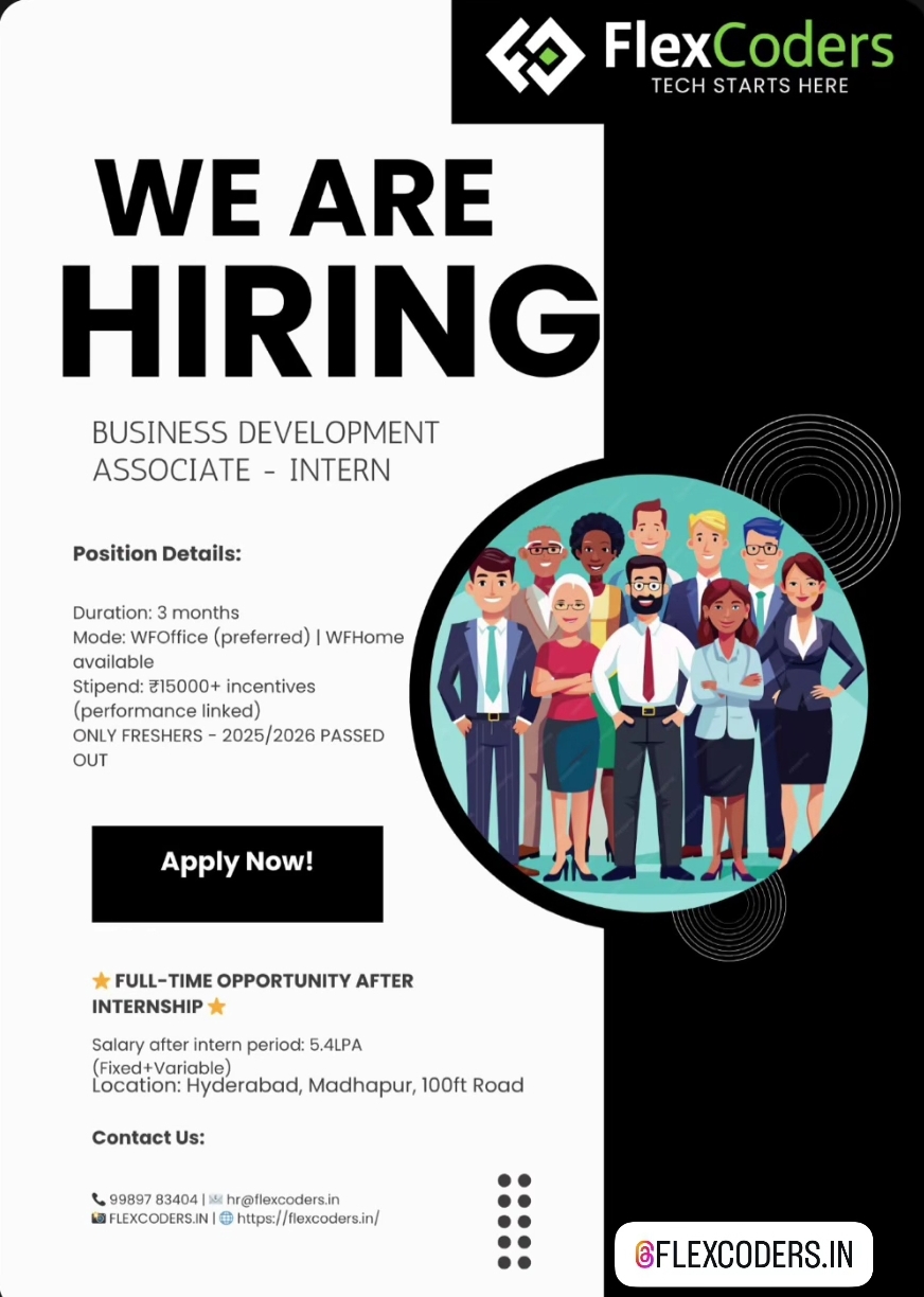 🚀 We’re Hiring: Business Development Associate (Intern)