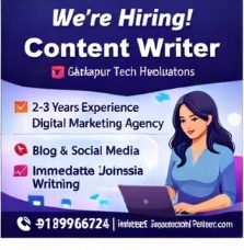 🚀 We’re Hiring: Content Writer