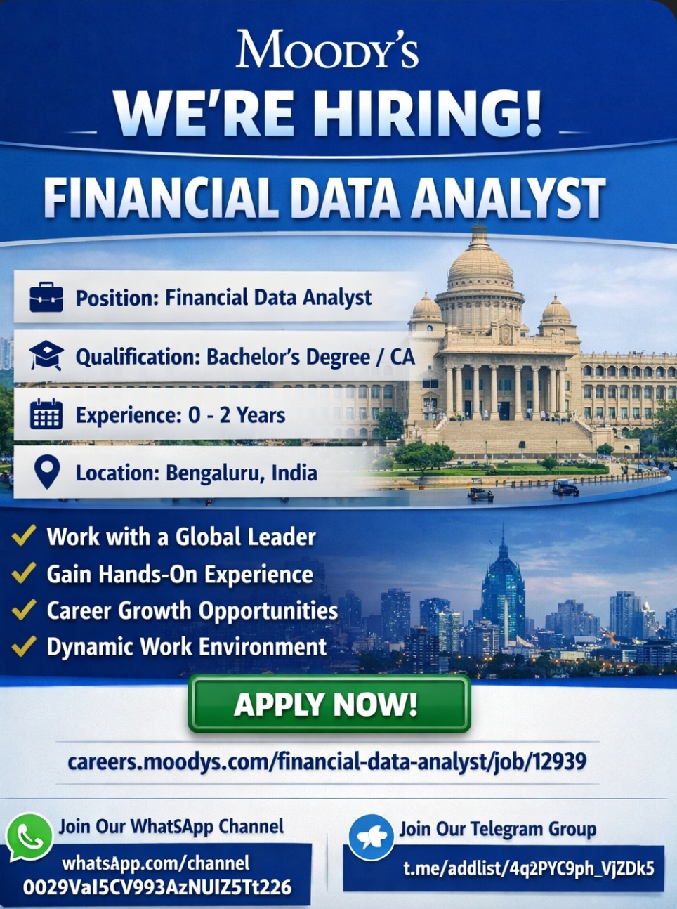 📊 We’re Hiring – Financial Data Analyst at Moody’s!