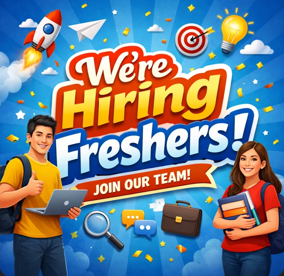 🚀 We’re Hiring Freshers!