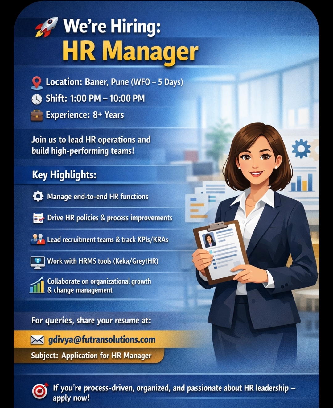 🚀 We’re Hiring: HR Manager