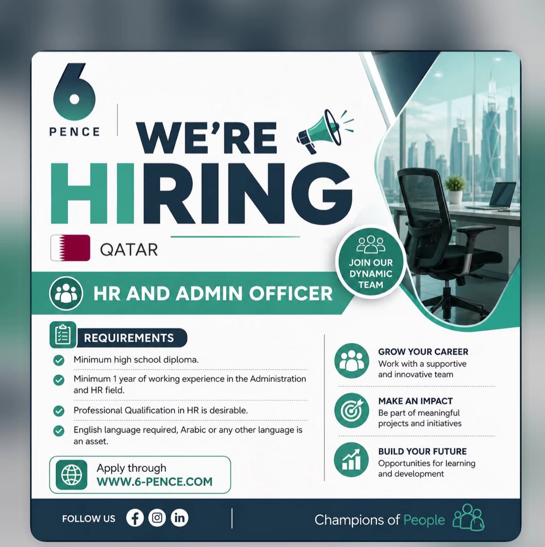 WE’RE HIRING IN QATAR