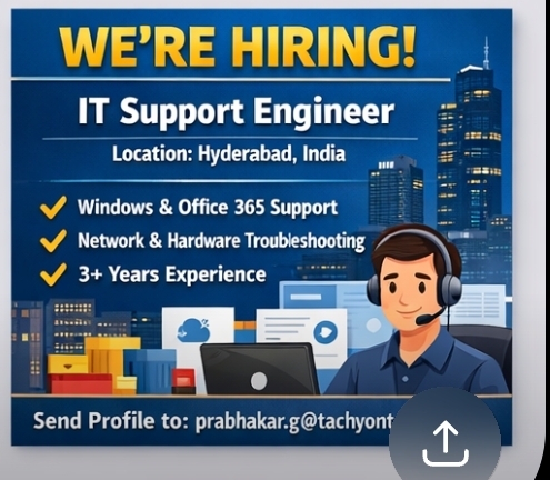 🚨 We’re Hiring: IT Support Engineer