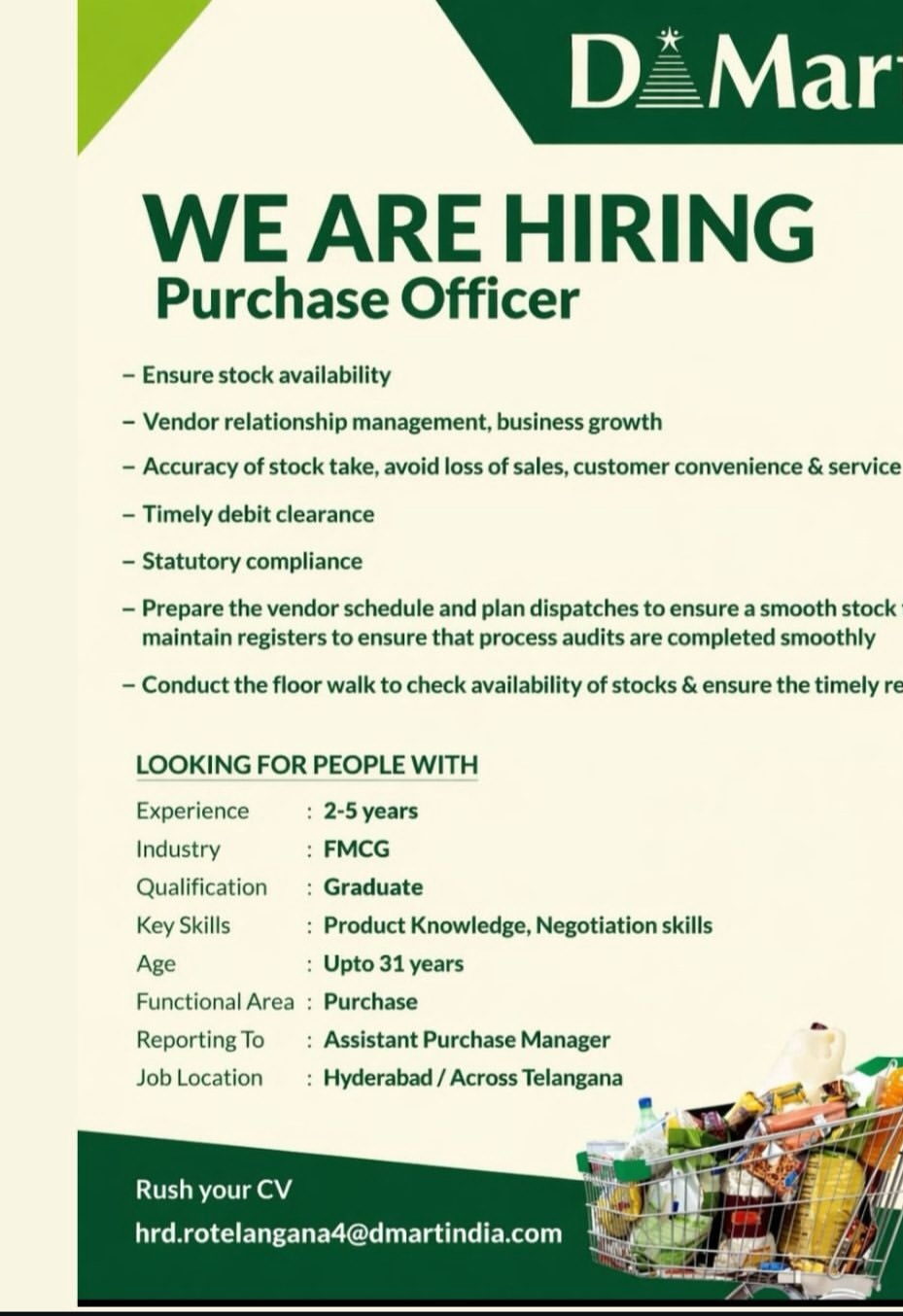 🚨 We’re Hiring: Purchase Officer