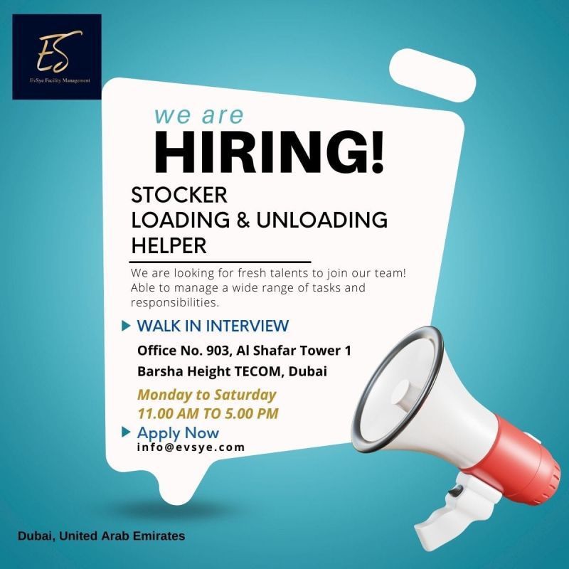 We’re Hiring! – Stocker / Loading & Unloading Helper