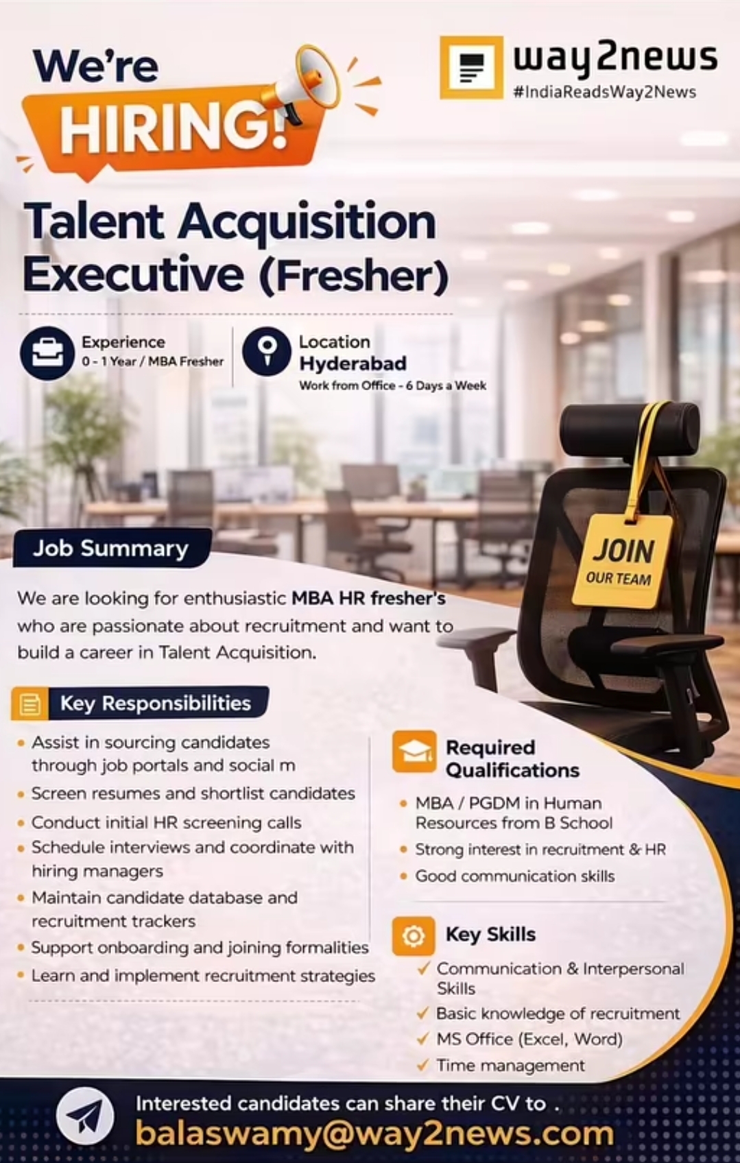 We’re Hiring | Talent Acquisition Executive (Fresher)