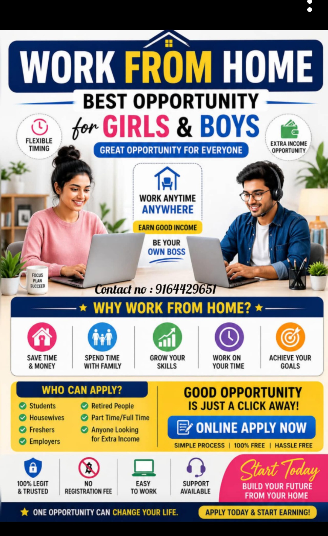 WORK FROM HOME OPPORTUNITY