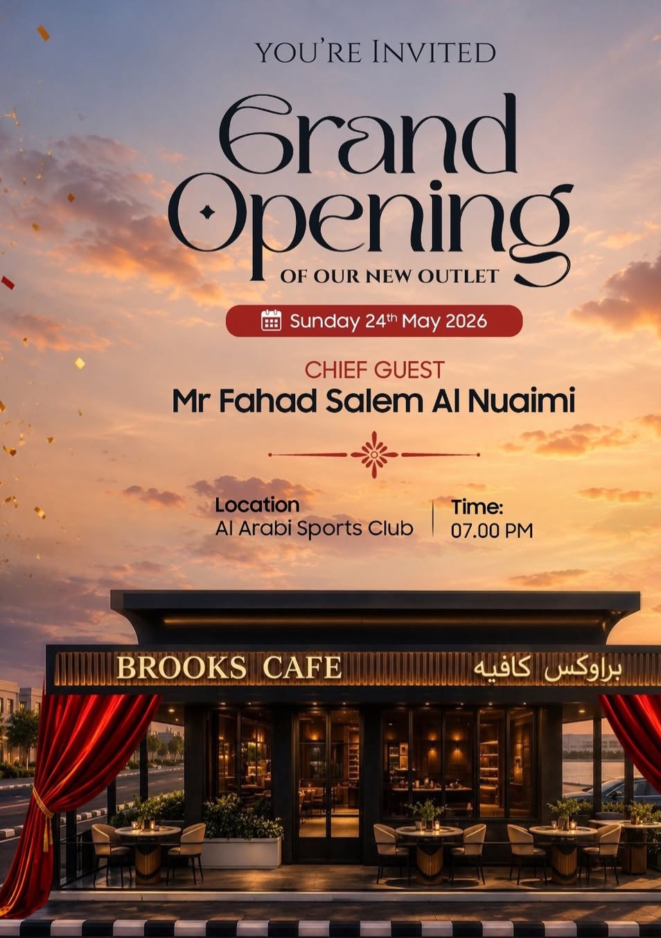 You’re Invited to the Grand Opening of Brooks Cafe