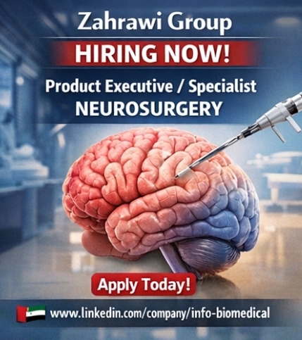 📢 Zahrawi Group – Hiring Product Executive/Specialist (Neurosurgery)